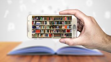 Une bibliothèque dans un téléphone