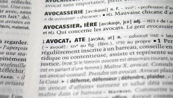 Dictionary page with « Avocat »