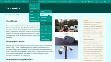menus déroulants dans un site web