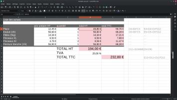 exemple de feuille de calcul