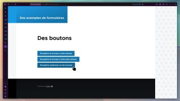 des boutons d'action