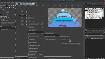 menu déroulant de Gimp